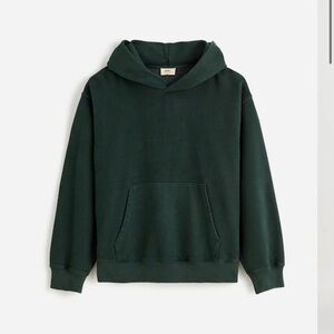 Madewell MWL Forest Green Midweight Hoodie Sweatshirt